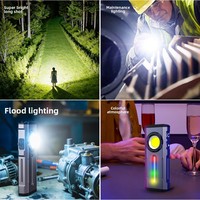Lampe torche LED haute puissance ultra-lumineuse 350 lumens, longue durée de vie de la batterie, rechargeable, portable, utilisation en extérieur, lampe de travail