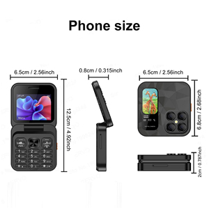 <span class=keywords><strong>Téléphone</strong></span> <span class=keywords><strong>portable</strong></span> pliable double SIM 2G pour seniors <span class=keywords><strong>avec</strong></span> écran de 2,4 pouces, clavier lumineux, radio FM et design de <span class=keywords><strong>téléphone</strong></span> <span class=keywords><strong>portable</strong></span> miniature - Product Image 6