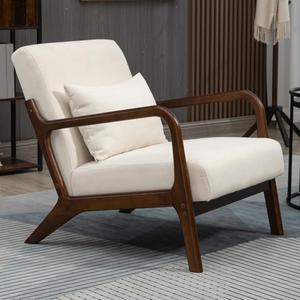 Silla de Madera Relajante, Sofá Moderno para Sala de Estar, Silla de Brazos Nórdica de Lujo para Restaurante, Cafetería, Hotel, Silla de Acento para Sala de Estar - Product Image 3