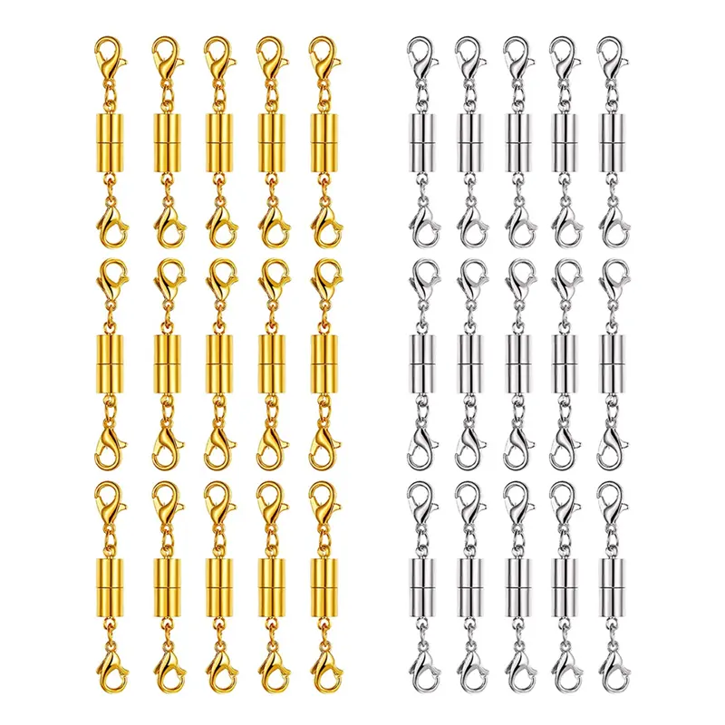 Лидер продаж, Золотое и серебряное ожерелье, застежки для магнитных украшений, застежки и застежки для браслета, зажим-зажим для омаров