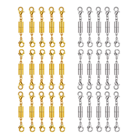 Fermoirs magnétiques en alliage de zinc or et argent pour colliers, fermoirs de sécurité pour bijoux et connecteurs de fermoirs mousquetons pour bracelets