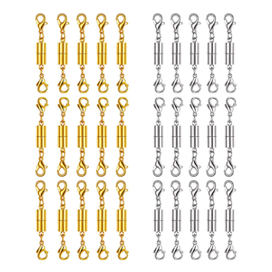 12 Pezzi Chiusure Magnetiche Per Collane E Bracciali – Fermagli Aragosta Con Magnete In Lega, Per Gioielli Fai Da Te, Extension Catene, Colore Argento