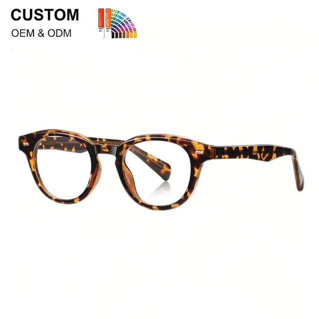 Trend Retro Oval TR90 Eyeglasses Frame Anti Blue Light Eye Fatigue Relief Office Flat Spectacles Bulk Order Multi Color Custom
