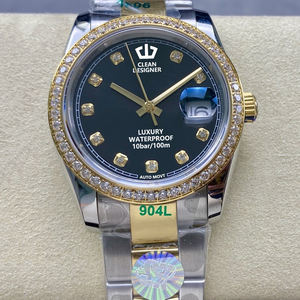 Orologi Meccanici di Lusso all'Ingrosso 36mm VVS Moissanite con Lunetta, Acciaio Inossidabile 904L, Vetro Zaffiro, Movimento Automatico 3235 - Product Image 6