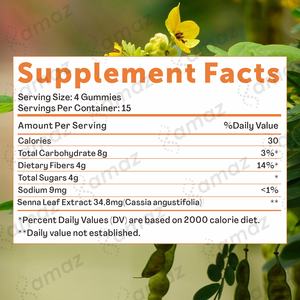 Extracto de Hoja de Senna Orgánico Personalizado de Amaz para Gomitas, Suavizante de Estreñimiento <span class=keywords><strong>Natural</strong></span> y Suave, Gomitas de Senna con Fibras Dietéticas - Product Image 4