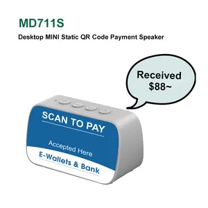 Hemipay MD711 tĩnh QR mã thanh toán loa giải pháp thanh toán mới cho bất kỳ quốc gia