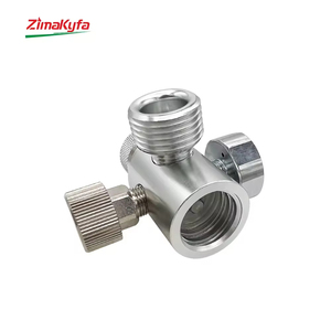 Soda Metal Filling <b>Adapter</b> W21.8-14 to Tr21-4 CO2 Gas Cylinder Tank Adaptor Connector Kit with 3KPSI Gauge and Bleed Valve - Product Image 4