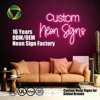 Enseigne néon personnalisée, logo néon LED, néons acryliques RGB personnalisés pour la décoration murale des entreprises