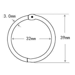 YIWANG 1,2 pulgadas oro Metal hojas sueltas libro anillos 32mm artesanía foto DIY carpeta Clip anillos - Product Image 3