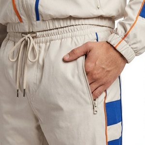 Ensemble de survêtement coupe-vent à capuche pour homme, léger, sportif, séchage rapide, fermeture éclair, deux pièces, polyester/nylon - Product Image 6