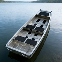 Bateau de travail aquacole en aluminium soudé sur mesure pour deux passagers, coque plate, léger, 3,0 m, OEM ODM