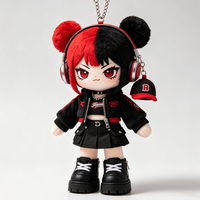 Porte-clés en peluche personnalisé, mignon, style anime, poupée tendance, personnage en peluche, pendentif de sac