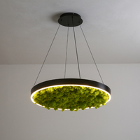 Lustre LED en mousse stabilisée multi-tailles, décoration biophilique et écologique pour hall d'hôtel, restaurant, café