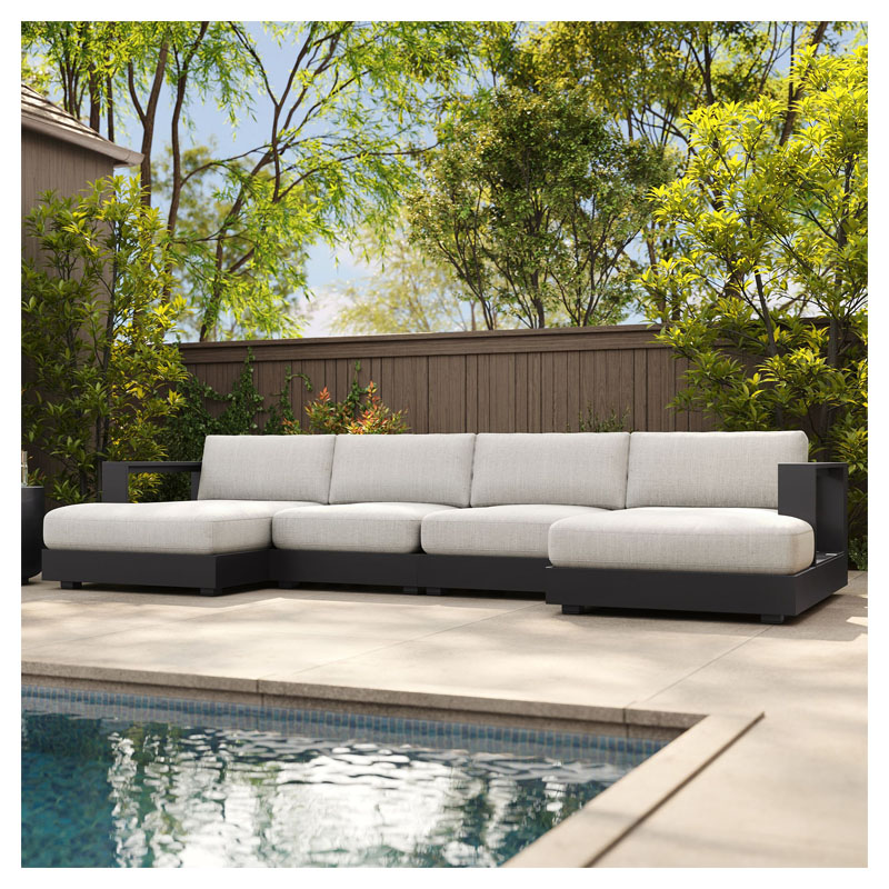 Outdoor aluminum casting patio furniture sofa set modern new modular sofa customized  garden sofa
