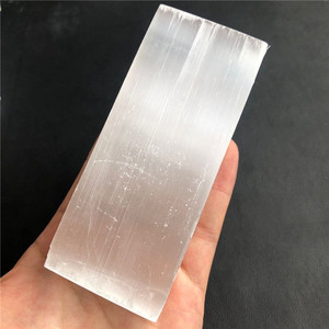 Plaques minéraux polies de haute qualité, en flacon de selénite blanc, cristal naturel, Feng Shui, <span class=keywords><strong>Image</strong></span> de décoration pour la maison, vente en gros, 2kg - Product Image 5