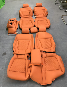 ชุดหุ้มเบาะหนังผสมแบบสั่งทำพิเศษสำหรับรถยนต์ 5 ที่นั่ง สำหรับ Golf VW <span class=keywords><strong>Caddy</strong></span> B8 Transporter T5 Polo T4 - Product Image 3