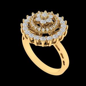 Anillo de moda de Plata de Ley 925 VVS Moissanite Halo Princess Cut Diamond 18K Rodio Tamaño libre Tecnología de incrustaciones de garra - Product Image 1