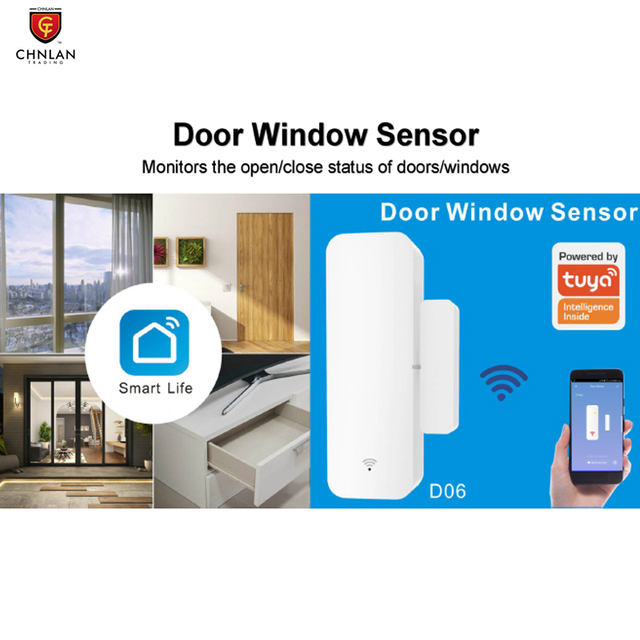 TUYA Wireless Wifi Smart Window Door Sensor for Smart Home Security System Alarm Sensor