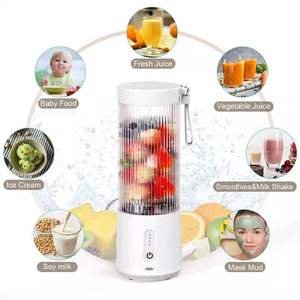 Licuadora portátil de 400 ml, mini vaso exprimidor recargable por USB con cinco cuchillas adicionales, revestimiento de PC de grado alimenticio para uso en movimiento. - Product Image 3