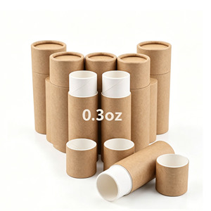 100% Biodegradable 0.3oz 0.5oz 1oz 15oz 2oz 2.5oz Lip Balm Tubes Deodorant Push up Tube Cosmetic Paper Tubes - Product Image 4