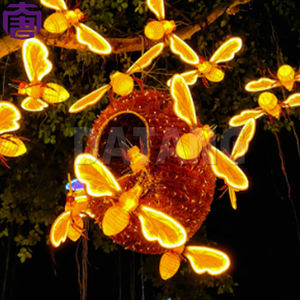 Iluminación LED para jardín con forma de colmena, luz nocturna navideña 3D para decoración de parques y fiestas. - Product Image 4