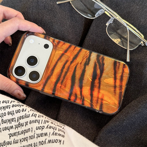 Shimmer Gradient Laser IMD Phone <b>case</b> for iPhone 17 16 15 14 Pro Max Gilded shell Leopard pattern texture iridescent Back Cover - Product Image 6