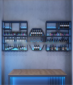 ชั้นวางไวน์ขาวและแดงแบบหลายชั้นเฟอร์นิเจอร์ในบ้านเคาน์เตอร์บาร์เรืองแสงสำหรับวางไวน์เบียร์ - Product Image 4