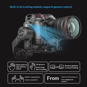 Stabilisateur de caméra DSLR professionnel Feiyu SCORP-<span class=keywords><strong>C</strong></span> 2 avec contrôle gestuel, <span class=keywords><strong>suivi</strong></span> IA, prise de vue verticale et charge utile de 3,5 lb pour 5.4 - Product Image 3