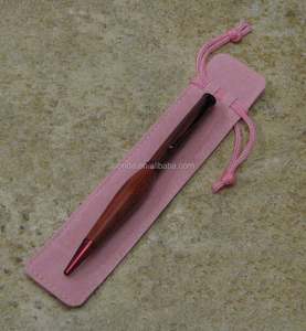 Étui à stylo en velours rouge unique, pochette, porte-stylo, recyclable, élégant, étui à crayons - Product Image 6