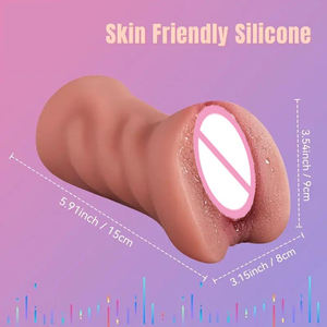 Masturbador Masculino <span class=keywords><strong>de</strong></span> Bolsillo, Color Café, Grande, Realista, Portátil, 3D, Vagina y Clítoris, Material TPR, Certificado CE, Juguete Sexual para Hombres - Product Image 3