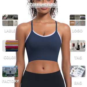 XW-7042 Vente en gros Fitness Personnalisé Spaghetti Strap Col Rond Sportswear Plus La Taille Dos Nu Yoga Gym Femmes Soutiens-Gorge De <span class=keywords><strong>Sport</strong></span> - Product Image 6