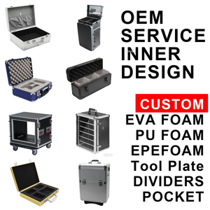 Boîte de rangement en aluminium, présentoir en acrylique, couvercle en verre, <span class=keywords><strong>valise</strong></span> <span class=keywords><strong>pour</strong></span> accessoires de montre, avec serrure à code, étui <span class=keywords><strong>pour</strong></span> ciseaux à cheveux - Product Image 5