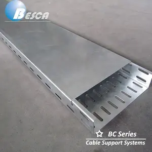 BESCA中国制造商镀锌穿孔光纤电缆桥架带盖铝电缆桥架梯子价格表
