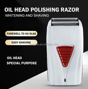 Afeitadoras faciales eléctricas recargables de fabricante, afeitadora de hoja doble para hombres, lámina de anillo doble, afeitado impermeable USB para <span class=keywords><strong>Andis</strong></span> - Product Image 4