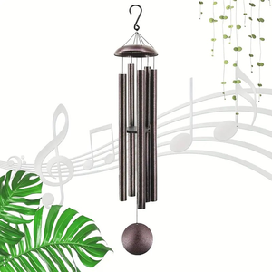Nouvelle Grande Carillon Éolienne Commémorative Vintage en Tube d'Aluminium, Pendentif Musical en Métal, Nouveauté Créative, Résistante aux Intempéries, Art Déco Extérieur - Product Image 2