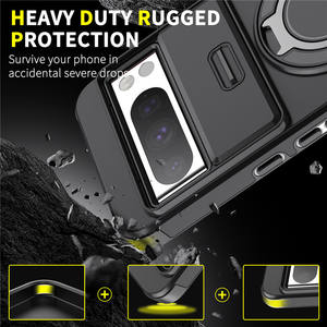 Estuche resistente con soporte para <span class=keywords><strong>Google</strong></span> <span class=keywords><strong>Pixel</strong></span> 10 Pro / 9A, cubierta resistente a prueba de golpes con anillo giratorio de 360 ° - Product Image 2