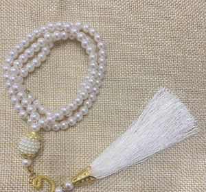 Collana <span class=keywords><strong>Tasbih</strong></span> Musulmana con 99 Perle in Vetro Rotonde, Rosario per Preghiera, Regalo per Eid Mubarak e Ramadan - Product Image 4