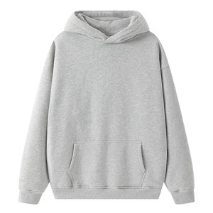 Sudaderas con capucha con estampado de bordado de logotipo personalizado de alta calidad para hombre, Jersey deportivo informal de talla grande de estilo suelto en blanco de lana pesada - Product Image 4