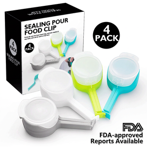 Multi-purpose Food Bag Sealing Clip With Spout Reusable Moisture Proof Sealer Pour Storage Bag Snack Sealing Pour Clip <b>Kitchen</b> - Product Image 1