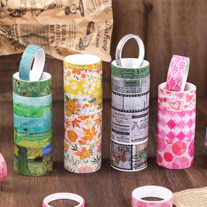เทป Washi สำหรับตกแต่งวันหยุดแบบ DIY 18ม้วน/กล่องกระดาษกาวลายดอกไม้ - Product Image 3