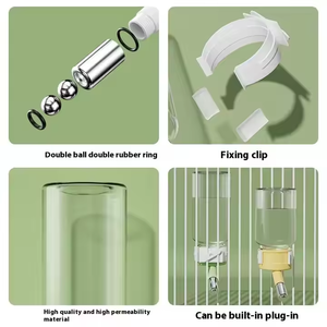Perroquet en acier inoxydable buveur de bouteille d'eau petit clip d'alimentation d'eau pour animaux de compagnie peut être fixé <span class=keywords><strong>Cage</strong></span> suspendue - Product Image 2
