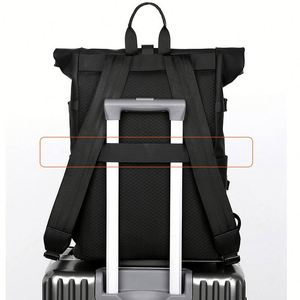 Sac à dos personnalisé à enroulement pour homme, idéal pour le travail, le sport, les voyages, imperméable, style décontracté - Product Image 2