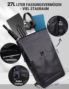 Échantillon gratuit BSCI 27L Sac de vélo 3 en 1 100% imperméable et réfléchissant pour porte-bagages avec compartiment pour ordinateur portable et sac à dos - Product Image 5