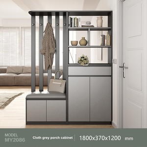 Mobile divisorio moderno integrato per ingresso e soggiorno, scarpiera nordica, schermo divisorio per corridoio, mobiletto senza vernice, bellissimo armadio. - Product Image 6