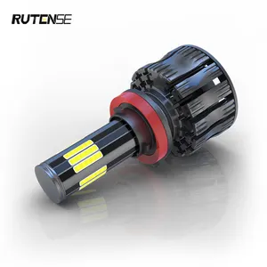 RUTENSE – ampoules led super puissantes pour véhicule, 6 côtés, 10 côtés, 12 côtés, phares H4 H7 360, phares de voiture, lampes de voiture