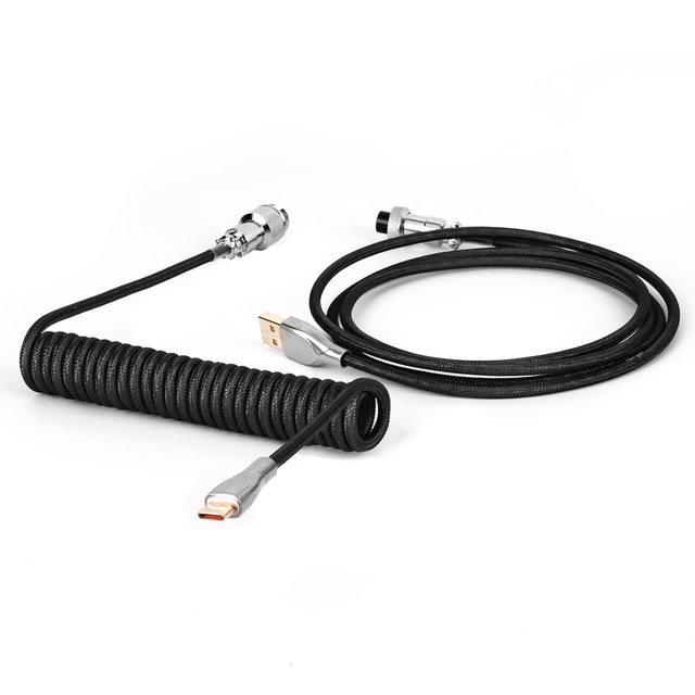 OEM/ODM Braided Usb Coiled Keyboard Cable Usb c to 4pin Male/female Cable for Keyboard