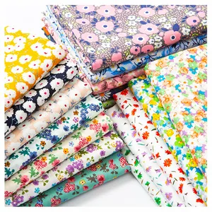 Factory Direct 100% Cotton Poplin Floral Print Fabric For Dress