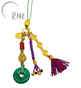 UM Jewelry Copper Agate Vibrant Colored Glaze Bead <b>Car</b> Hanging <b>Ornament</b> Wholesale Unisex/Men/Women Daily Party Wedding Gift - Product Image 1