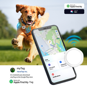 Mini traceur <span class=keywords><strong>GPS</strong></span> étanche pour animaux de compagnie, dispositif anti-perte, localisateur en plastique compatible iOS Apple, alarmes de suivi - Product Image 1