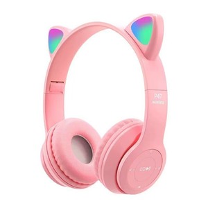 Essenziali per la Casa Intelligente: Cuffie <span class=keywords><strong>Bluetooth</strong></span> P47M con Orecchie di Gatto e LED, Auricolari Wireless Portatili con Controllo Touch per Gaming - Product Image 6